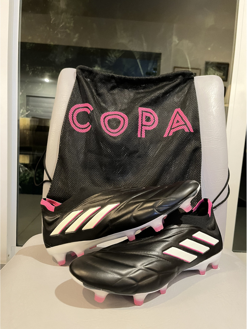 adidas Copa Pure+ Laceless FG black Soccer Cleats US Size 9.5 NEW!!